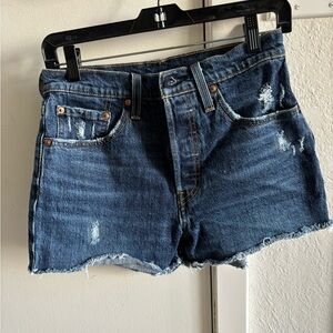 Levi’s 501 Jean Shorts, medium wash, size 27